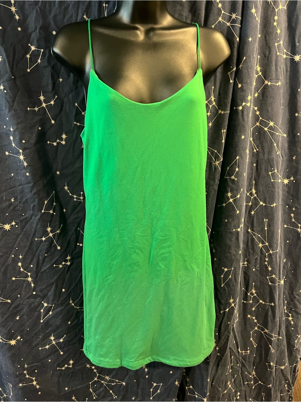 Charlotte Russe Bright Green Spaghetti Strap Cami Dress